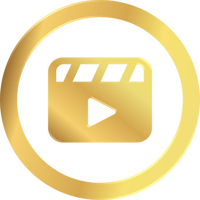 Gold Clapperboard Icon